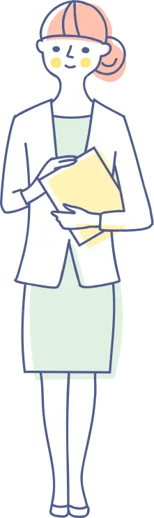 スーツを着たの女性のイラスト