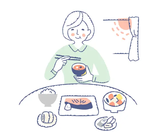 あたたかで健康的な食事